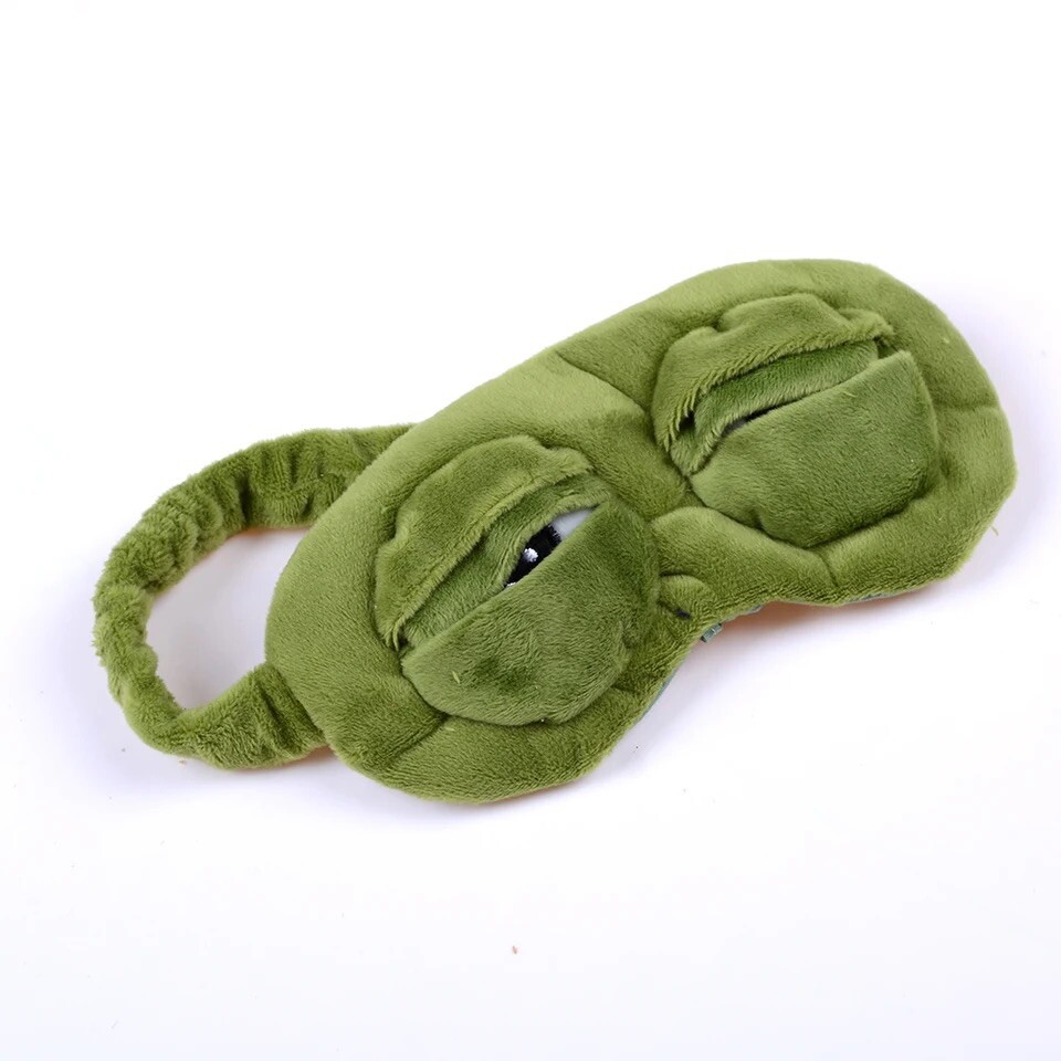 Pepe The Frog Meme Sad Eye Mask Cover Sleeping Rest Sleep Funny Comic Cosplay