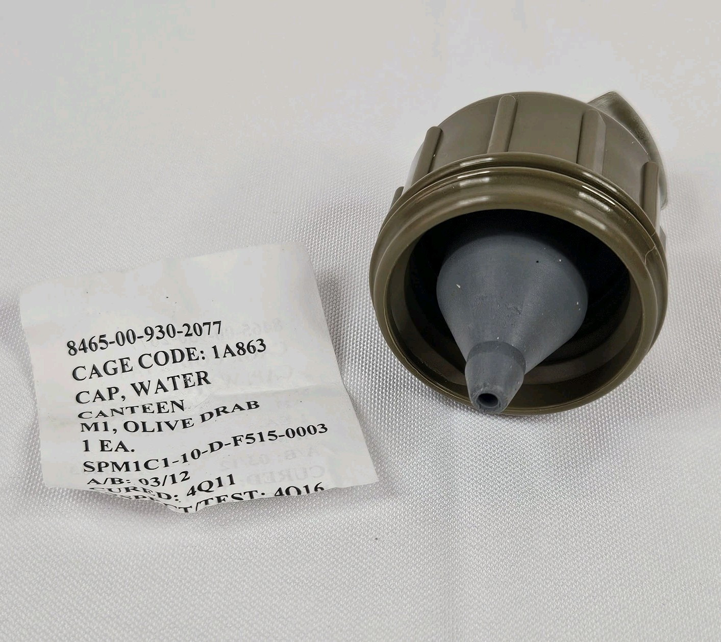 Military Canteen Water Cap M1 NBC OD 8465-00-930-2077 USGI