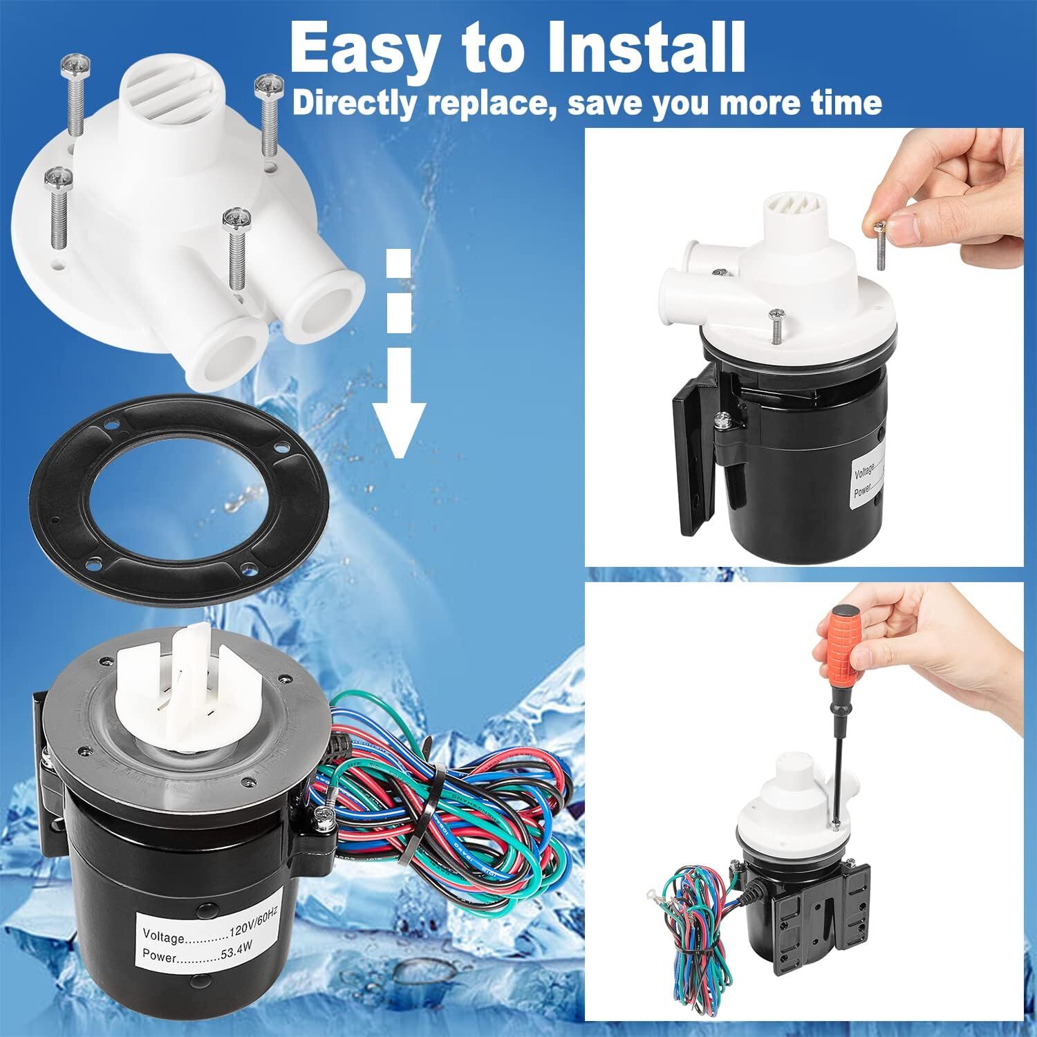 For Hoshizaki Ice Machine KM-450 KM-900 APTA92P10WD1 Water Pump Motor Assembly
