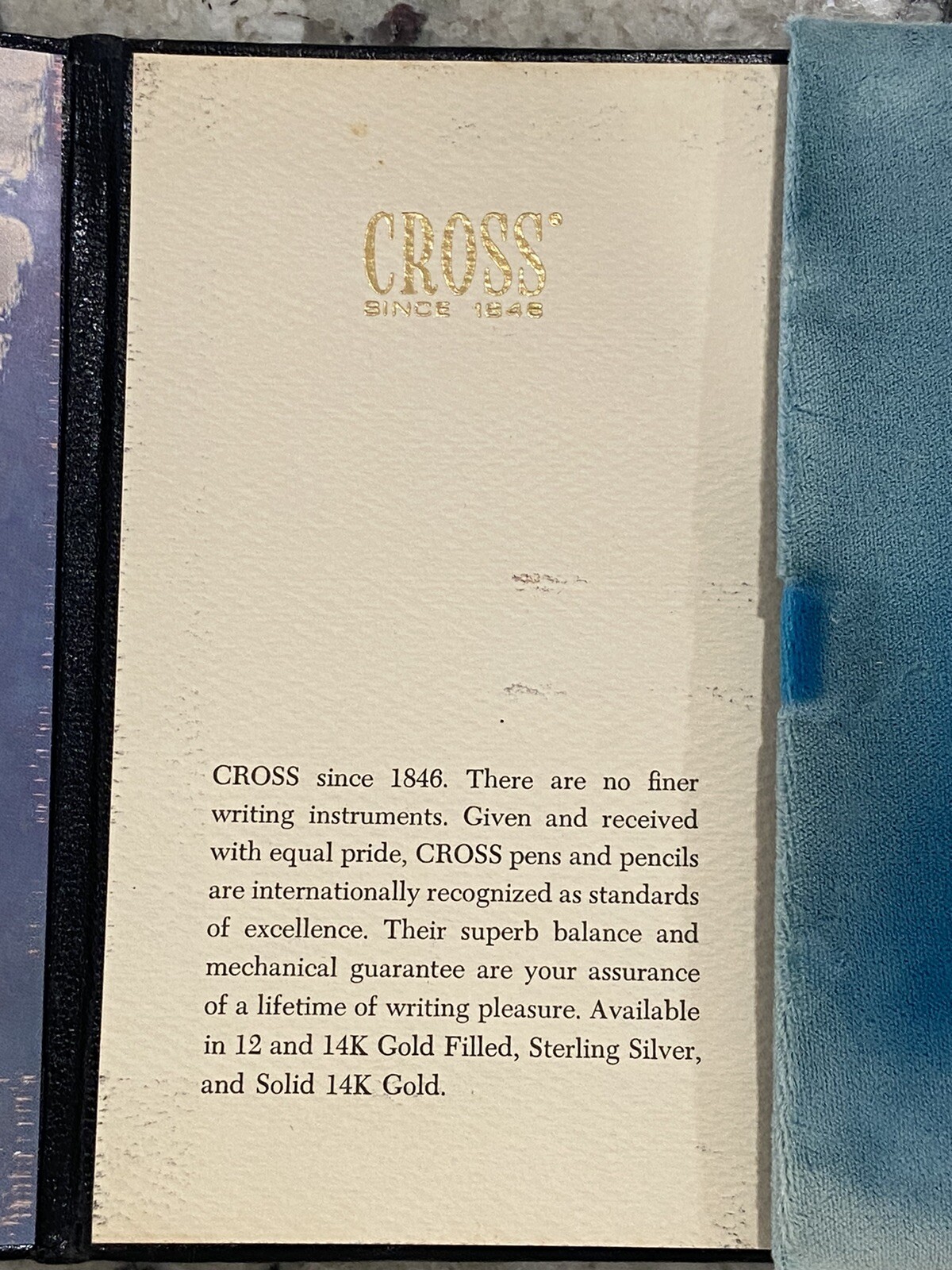 Very Rare Vtg Cross Pen Presentation Point Of Sale Store Display Pad