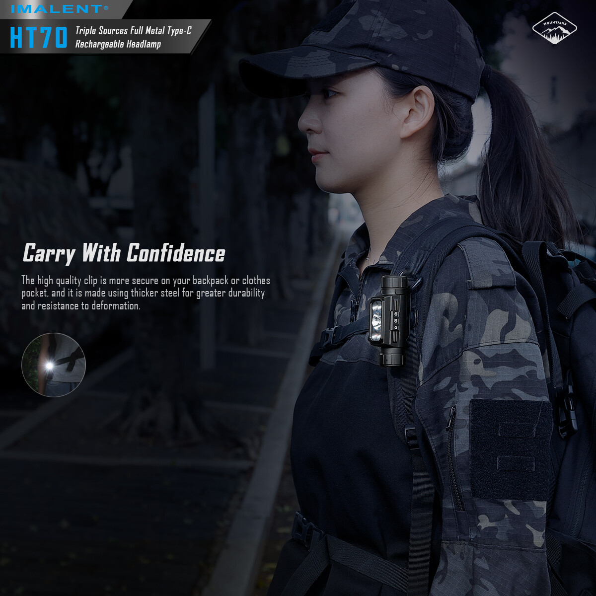 IMALENT HT70 Headtorch 3500 Lumens Headlamp Waterproof Headlight Flashlight