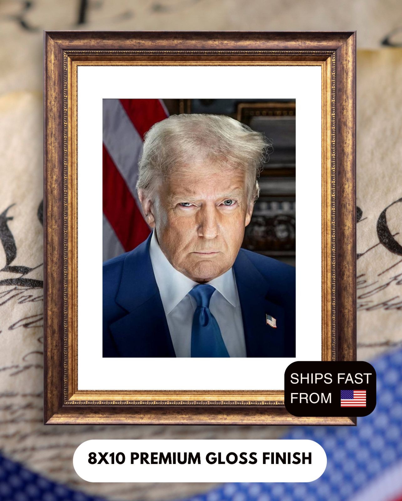 DONALD TRUMP new official Portrait 8x10 photo print 47th president