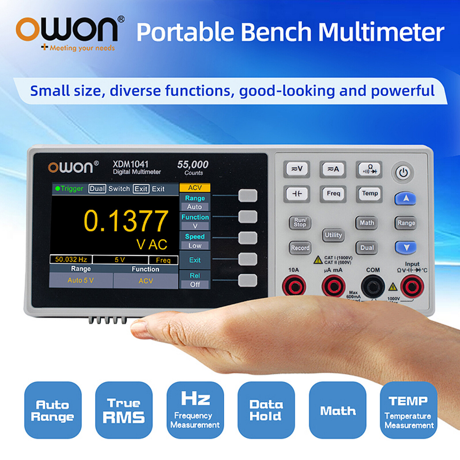 OWON 4 1/2 digits XDM1041 Bench-type Digital Multimeter 55000 Counts True RMS
