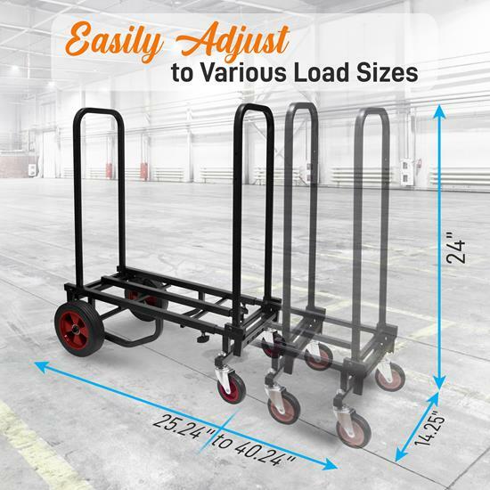 Pyle Heavy Duty Compact Folding Adjustable Hand Truck/Dolly/Platform Cart PKEQ38