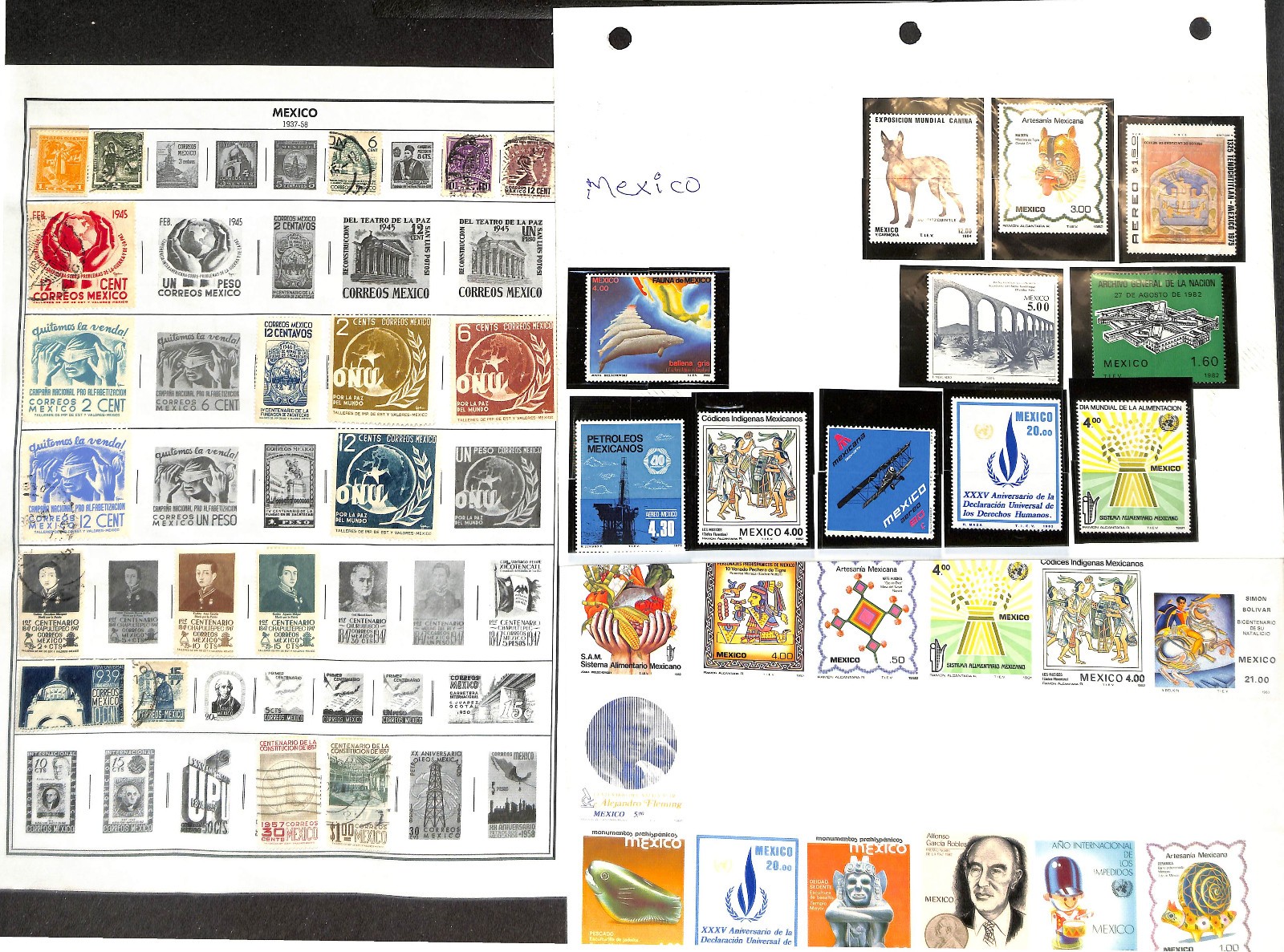 Mexico Stamp Collection on 24 Harris Pages, 1884-1985 (BI)