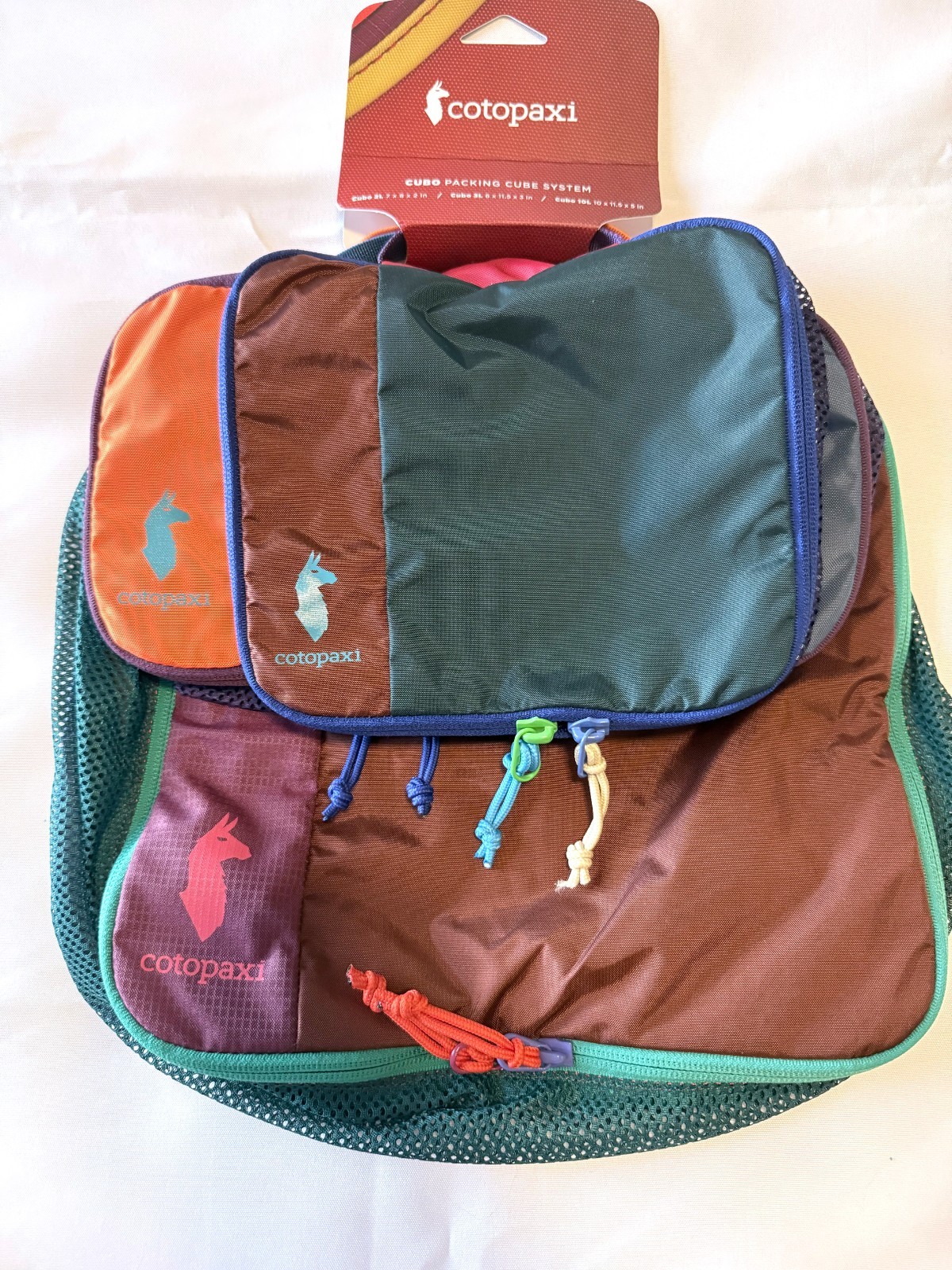 Cotopaxi Cubos Del Dia Multi-Color Packing Cube System 2L 3L 10L NWT