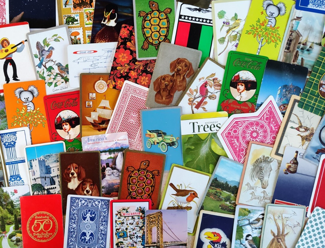 Random Lot of 50 Vintage to Modern Playing Cards for Junk Journaling