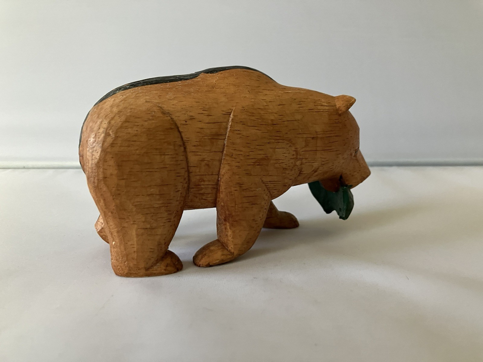 Pacific Northwest Salish Bear with Fish Carving First Nation Tribal Art