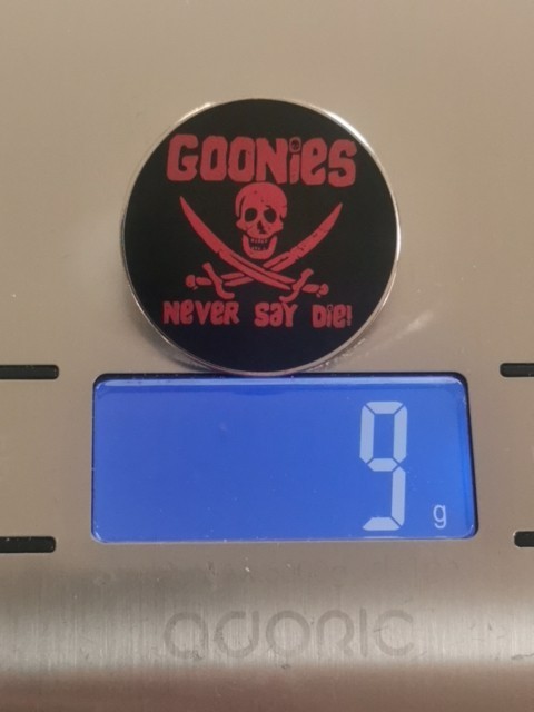 GOONIES NEVER SAY DIE 80s Movie Pin Badge Patch New High Quality