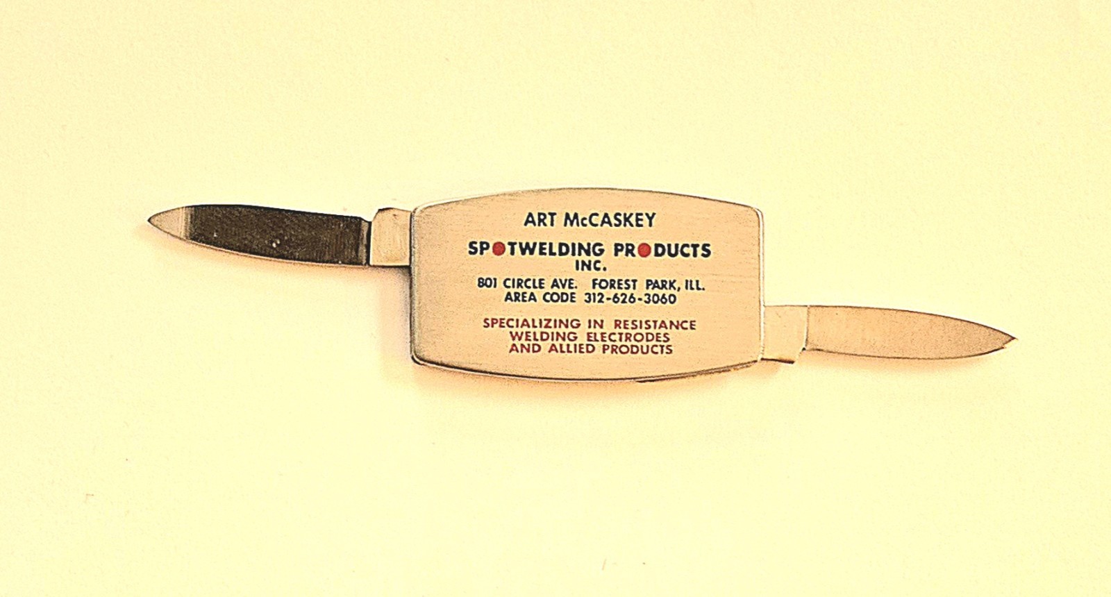 Vintage Zippo 2 Blade Pocket Knife File Advertising With Box