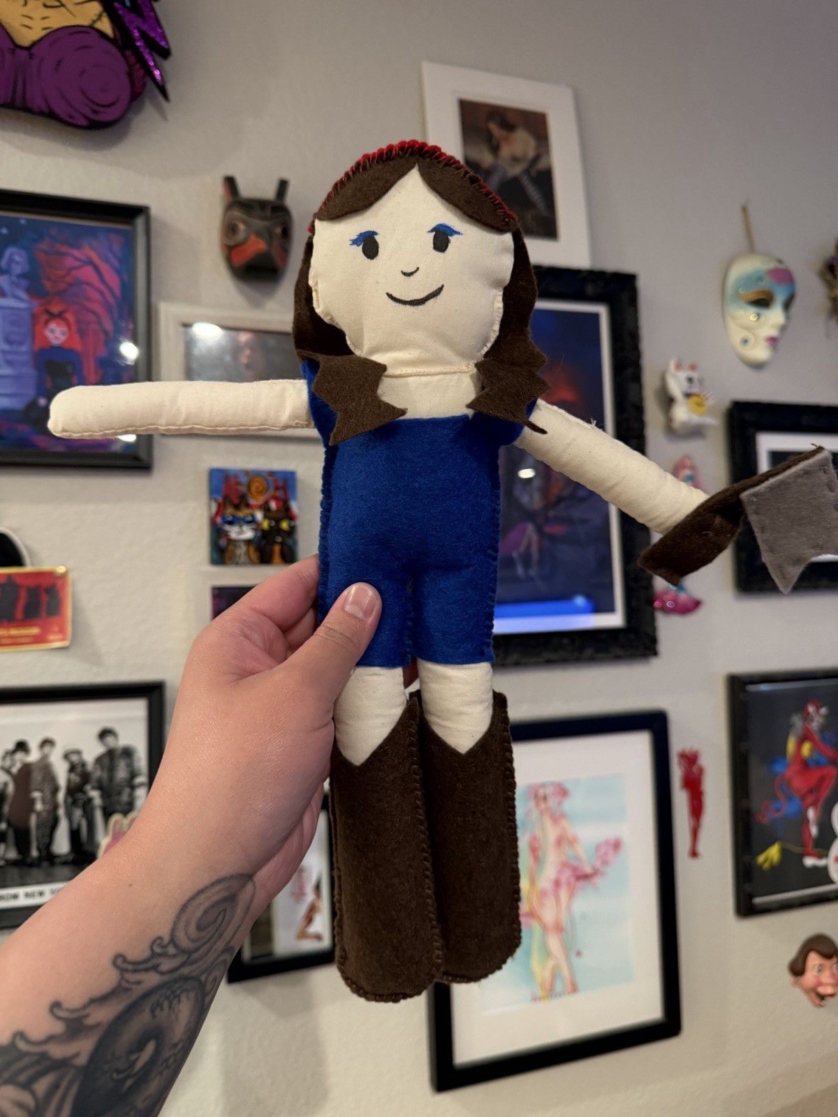 Maxine From X Handmade Raggedy Ann Style Doll 14” Inches