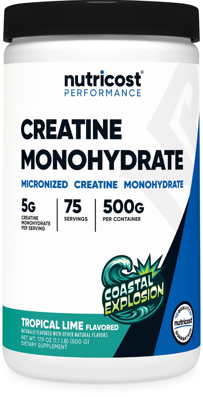 Nutricost Creatine Monohydrate Powder (Coastal Explosion, 500 Gram) - Micronized