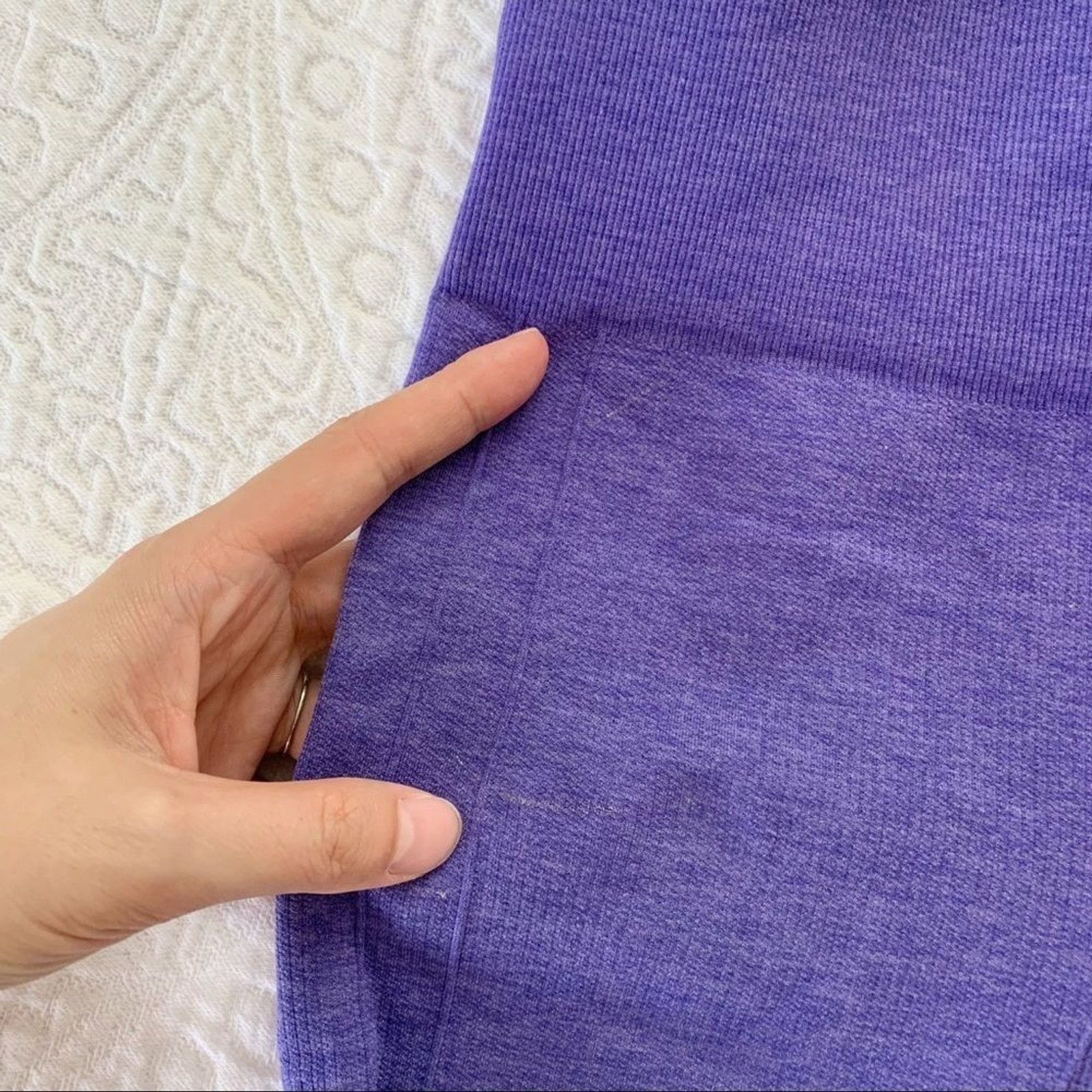 Lululemon In The Flow Crop II Leggings, Heathered Iris Flower (Sz 4)