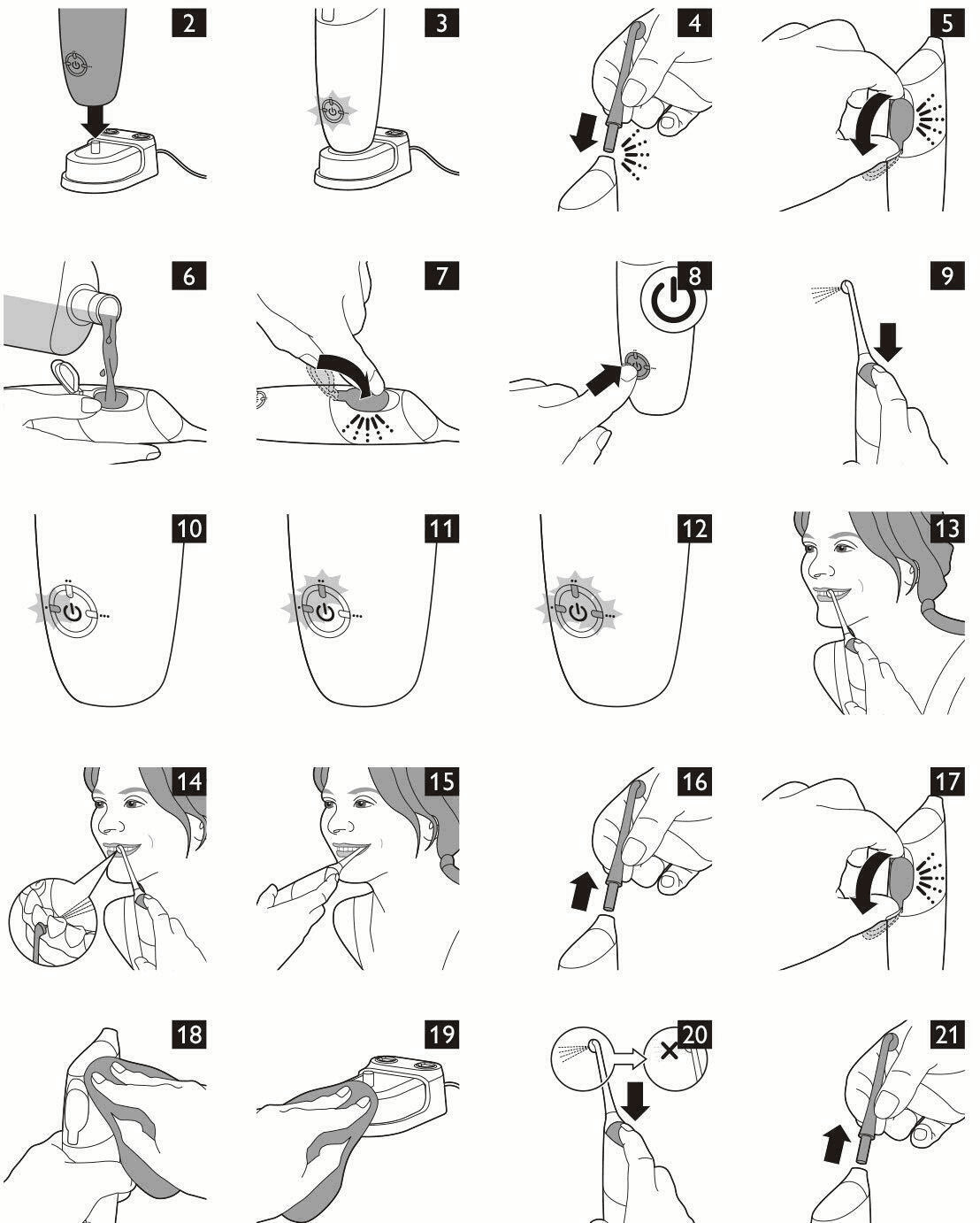 Philips Sonicare AirFloss Pro/Ultra HX8331 HX8340 Handle+Nozzle+Charger