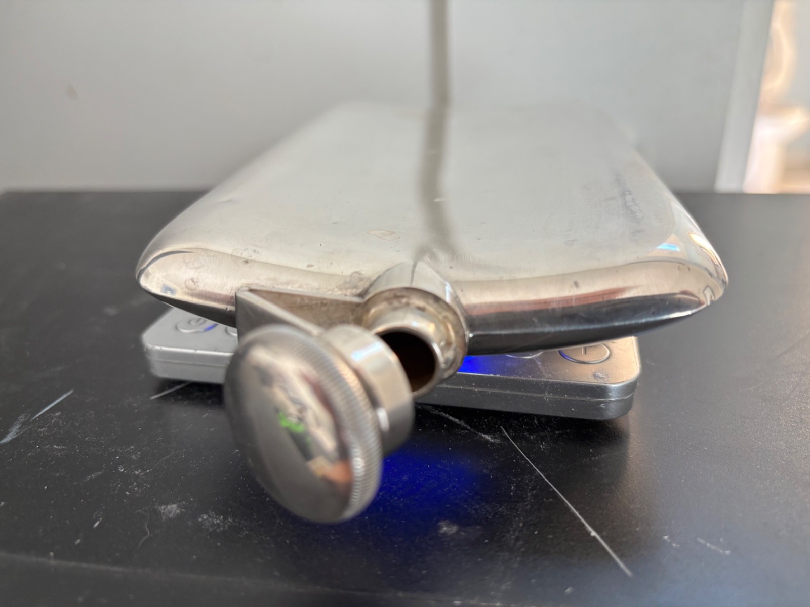 Sterling Silver Large Flask 209 Grams