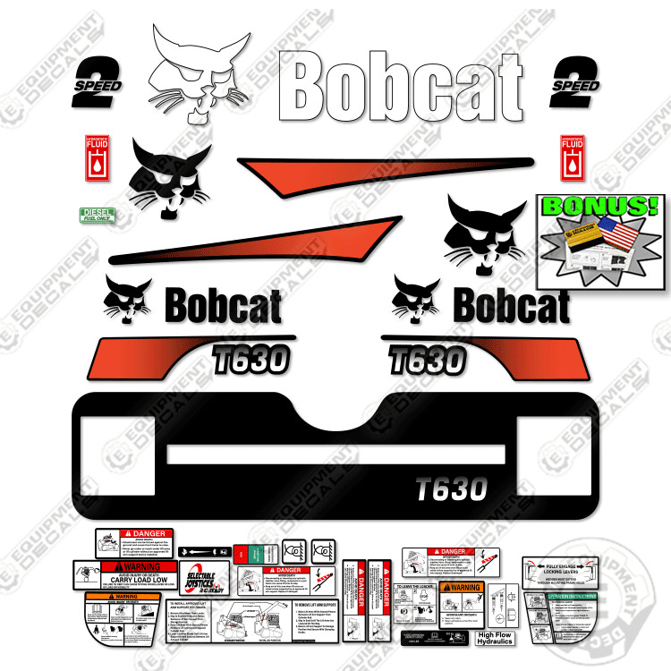 Fits Bobcat T630  Decal Kit Track Loader M-2