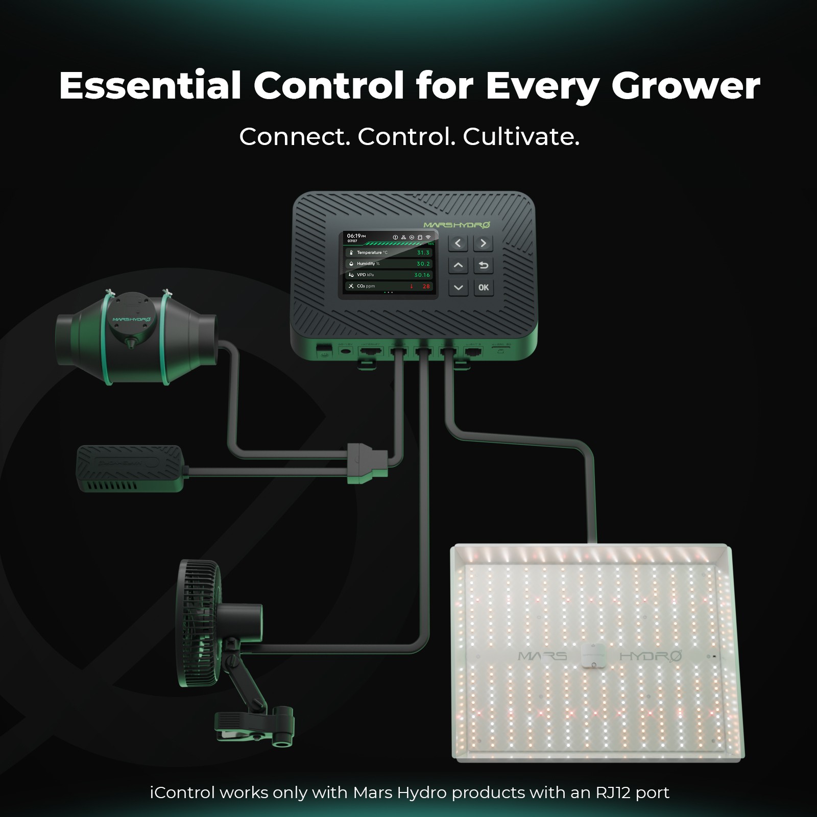 Mars Hydro FC 4800 EVO LED+4'x4'Complete Grow Tent Kit w/icontrol Smart APP Wifi