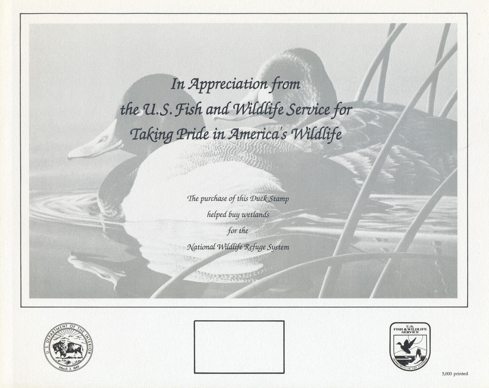 2 Duck Stamps & 23 U.S. Fish & Wildlife Appreciation Souvenir Cards 1975-1997 US