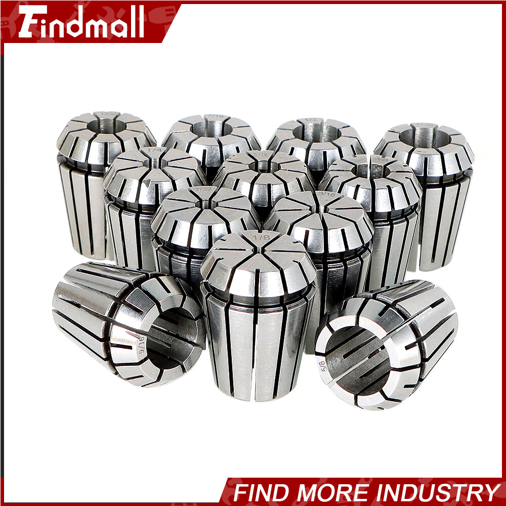 Findmall 12Pcs ER25 1/8"-5/8" Spring Collet Set for Engraving Milling Lathe Tool