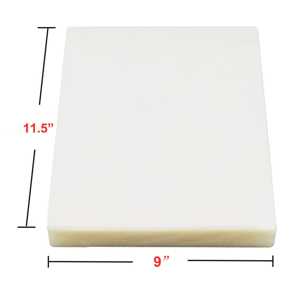 5 Mil Clear Thermal Laminating Pouches Letter 9"x11.5" Size Laminator Sheets