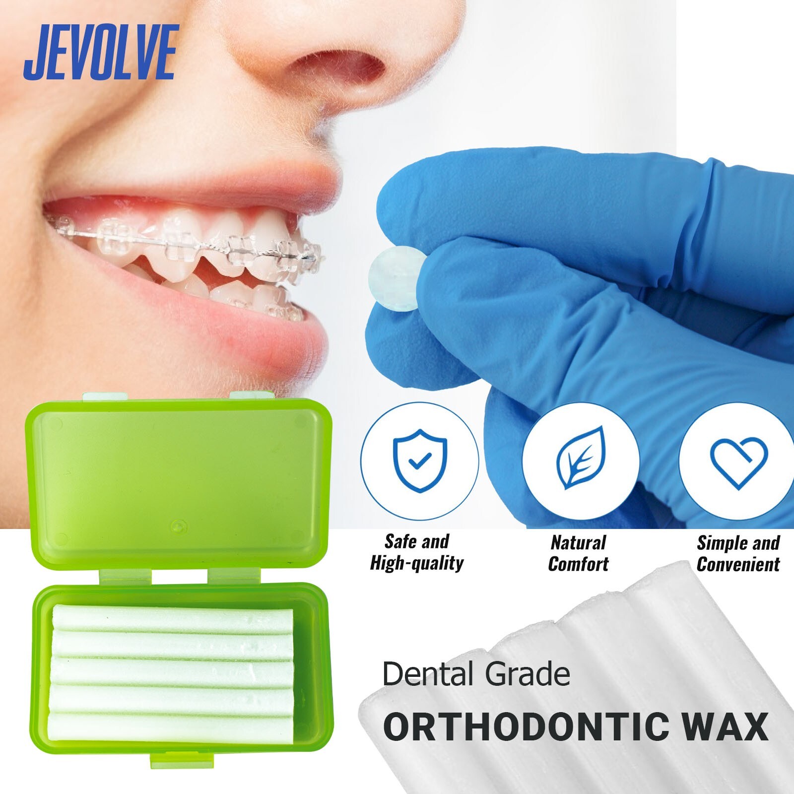 Dental Grade Orthodontic Wax for Braces & Aligners by JEVOLVE