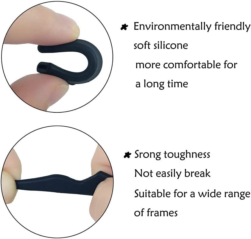 8Pcs Anti Slip Glasses Ear Hooks Clip Tip Eyeglasses Holder Safety Retainer Grip