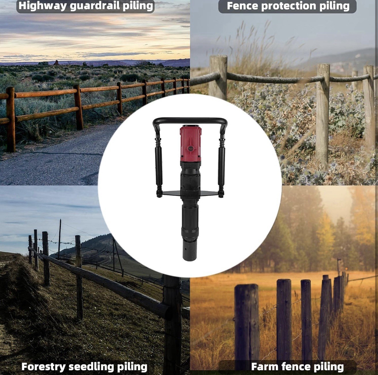 Electric Pile Driver Hammer - JKCHENPRO 2200W Electric T Post Driver 110V New