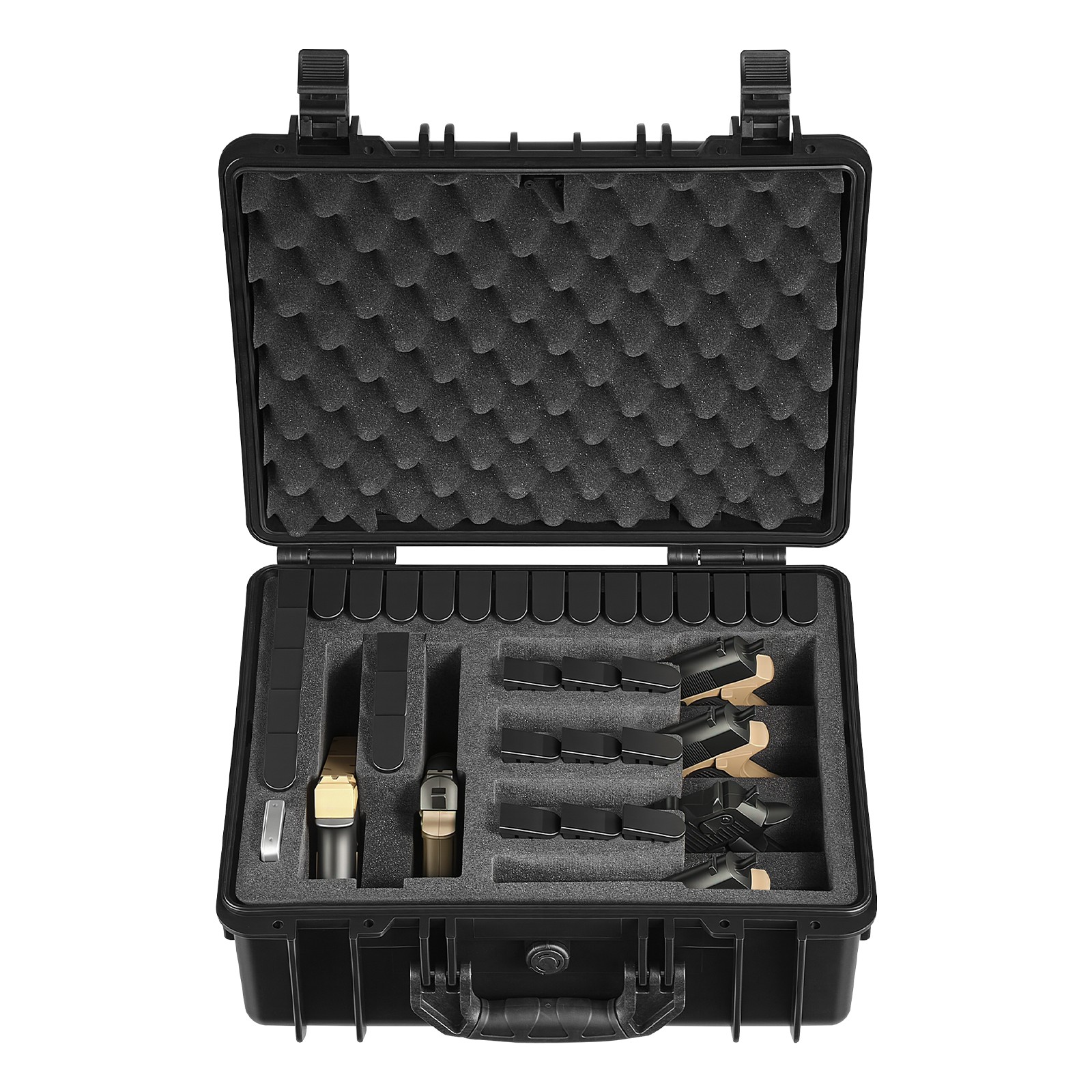 Uimoso Hard Pistol Case with Foam Interior for Secure Storage 18.7x12.5x7.5in