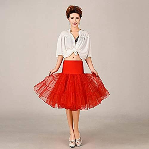 50S Women Petticoat Underskirt Retro Crinoline Half Slips-Rockabilly Tutu-Skirt
