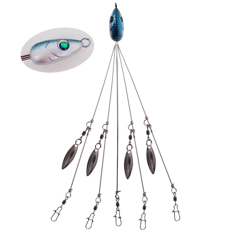 Umbrella Alabama Rig 4 Blades 5 Arms Alabama Rig Bass Fishing Lure Bait Tool Lot