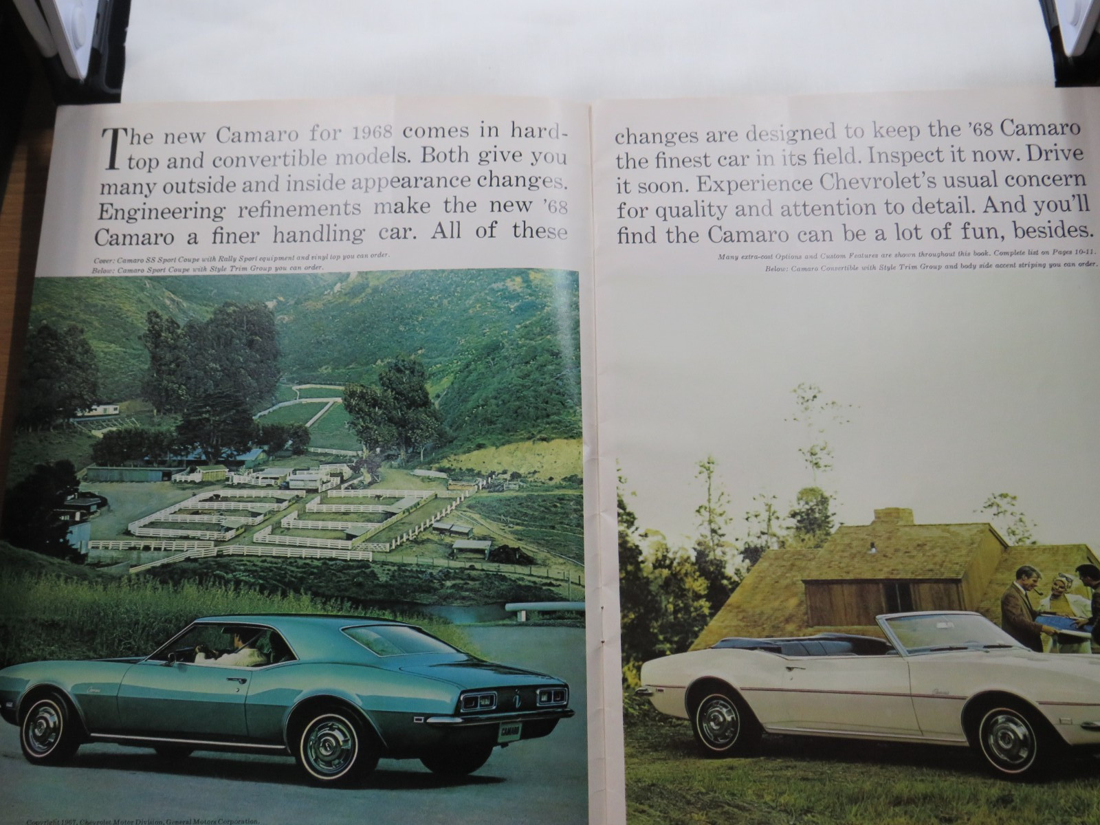 1968 Chevrolet Camaro RS, SS, Dealer Sales-Showroom Autoshow Brochure