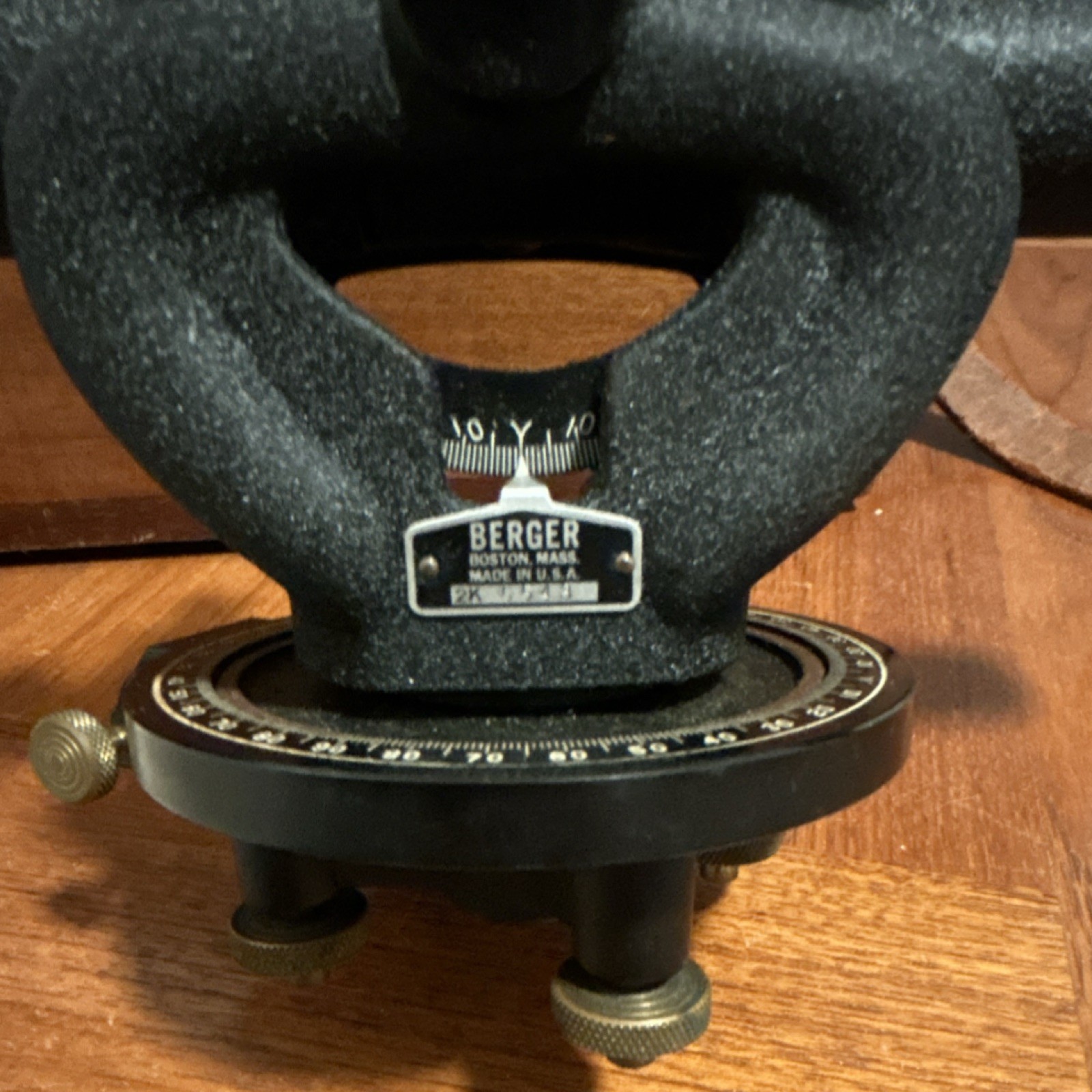 Berger 143A Transit-Level Engineering Instrument with Wooden Case and Manual