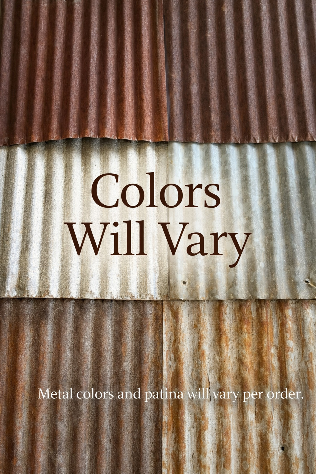 SALE! 10 pcs 11 1/2" x 11 1/2" RECLAIMED CORRUGATED METAL TIN ROOFING PANELS