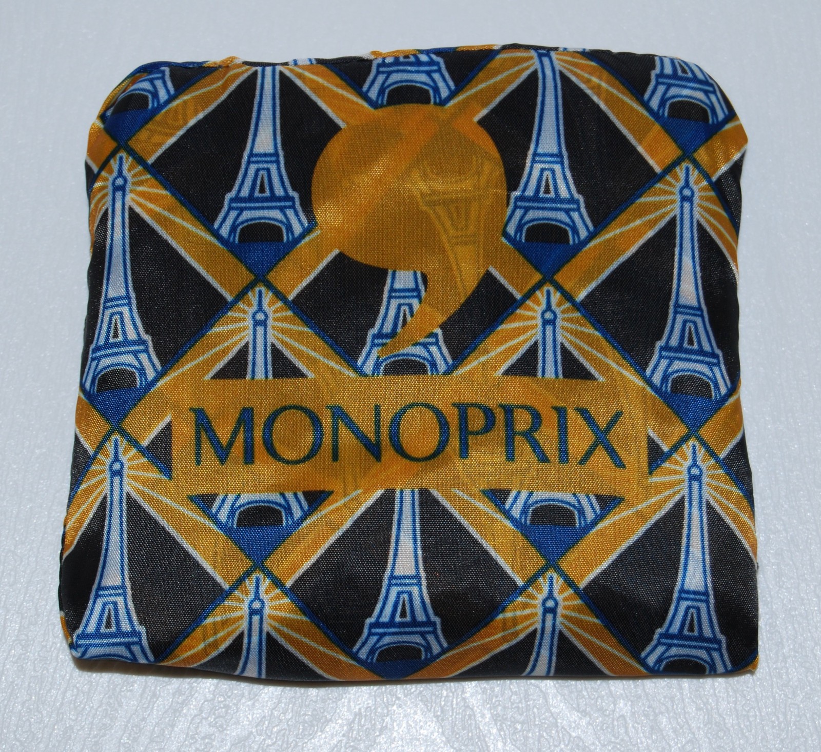 New Monoprix Paris Reusable Folding Nylon Shopping Bag U Choose Pattern