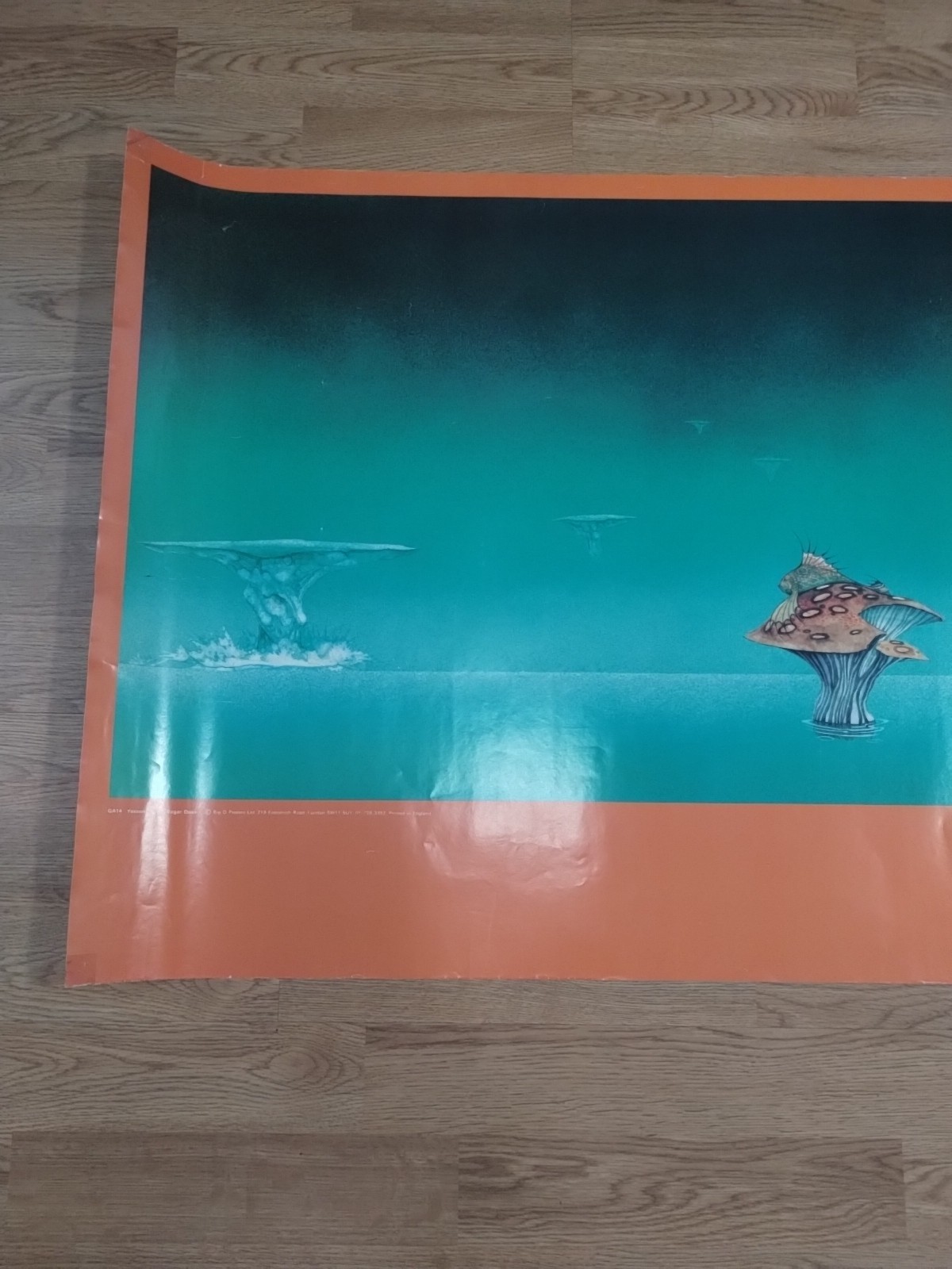 RARE 1973 Fish Yessongs 4 Roger Dean Cover Art Big-O Poster England Psychedelic