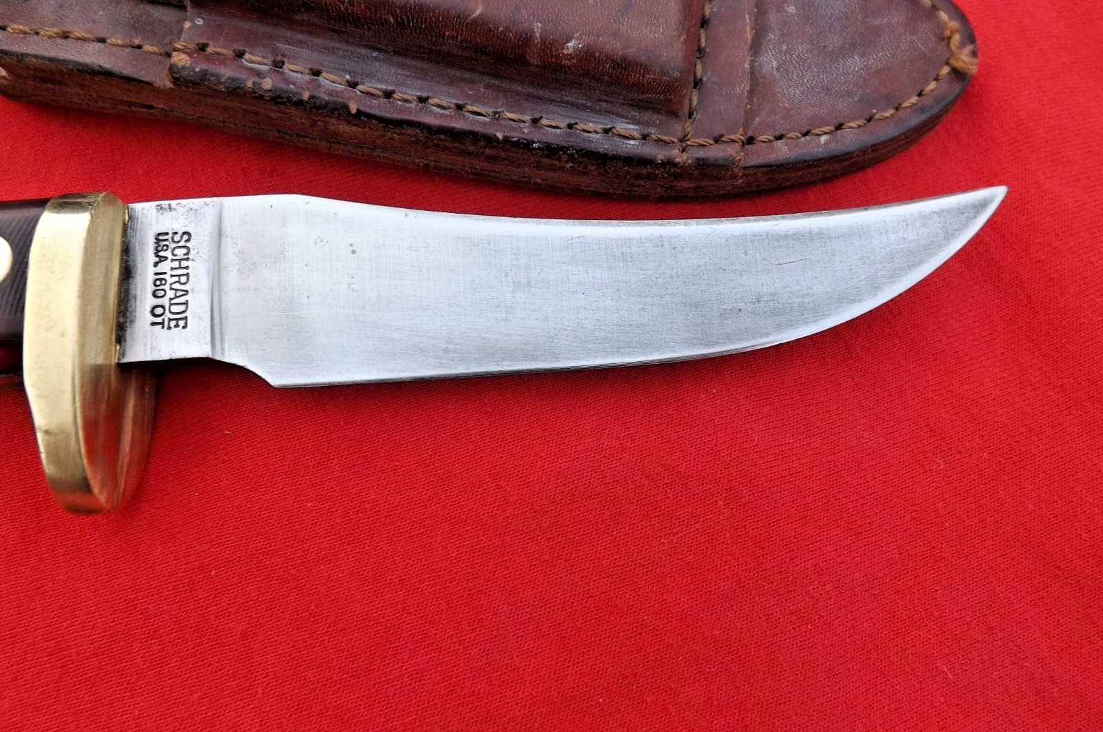 Vintage USA Schrade 160 Mountain Lion 160OT Old Timer Fixed Blade Knife N CASE