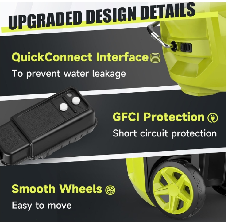 Acquax Electric Pressure Washer 3800 PSI 2 GPM High Pressure Washer Power Washer