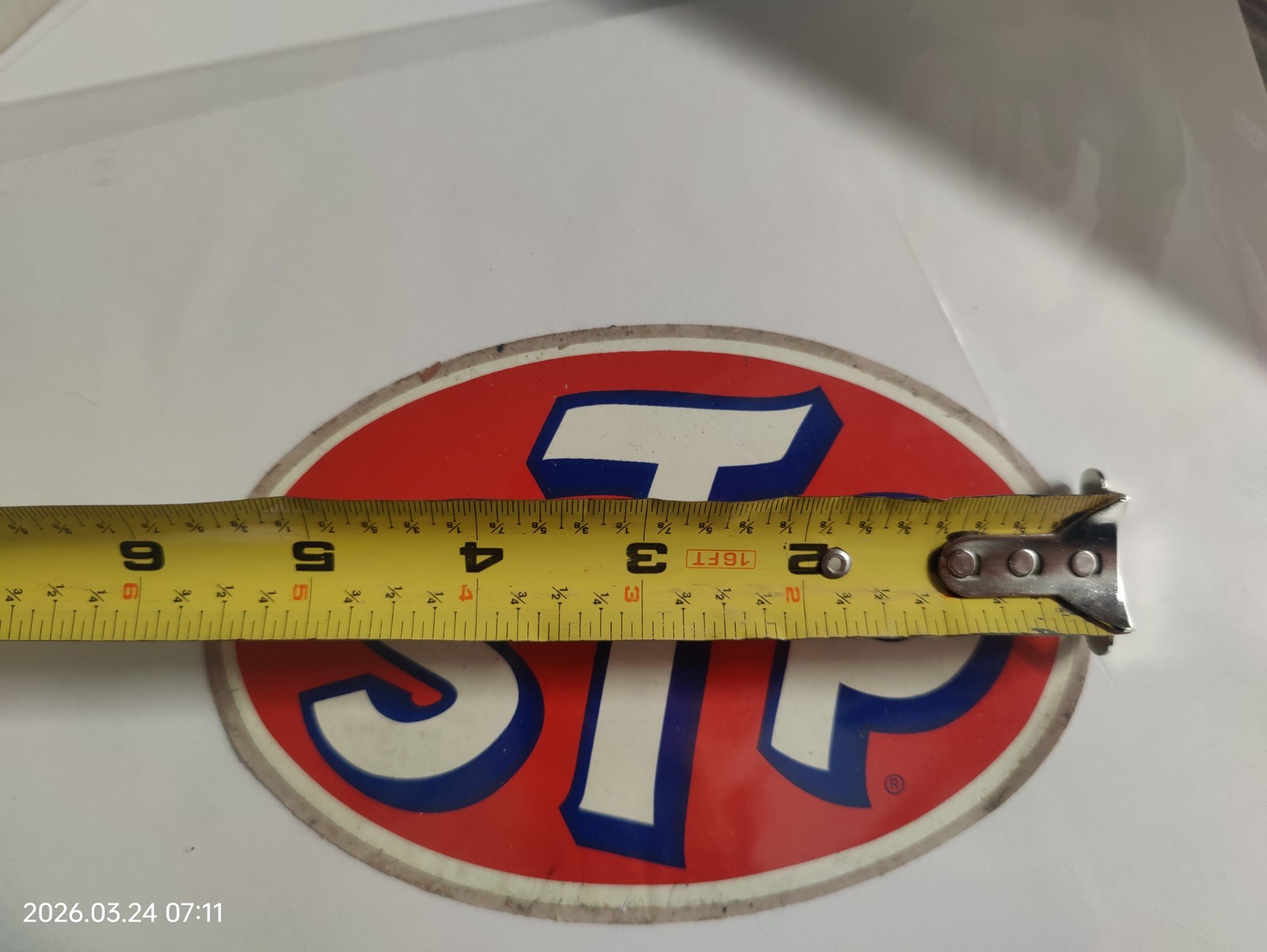 Vintage STP 5.5" Decal Sticker NASCAR NRHA Hot Rod Racing Fuel Oil