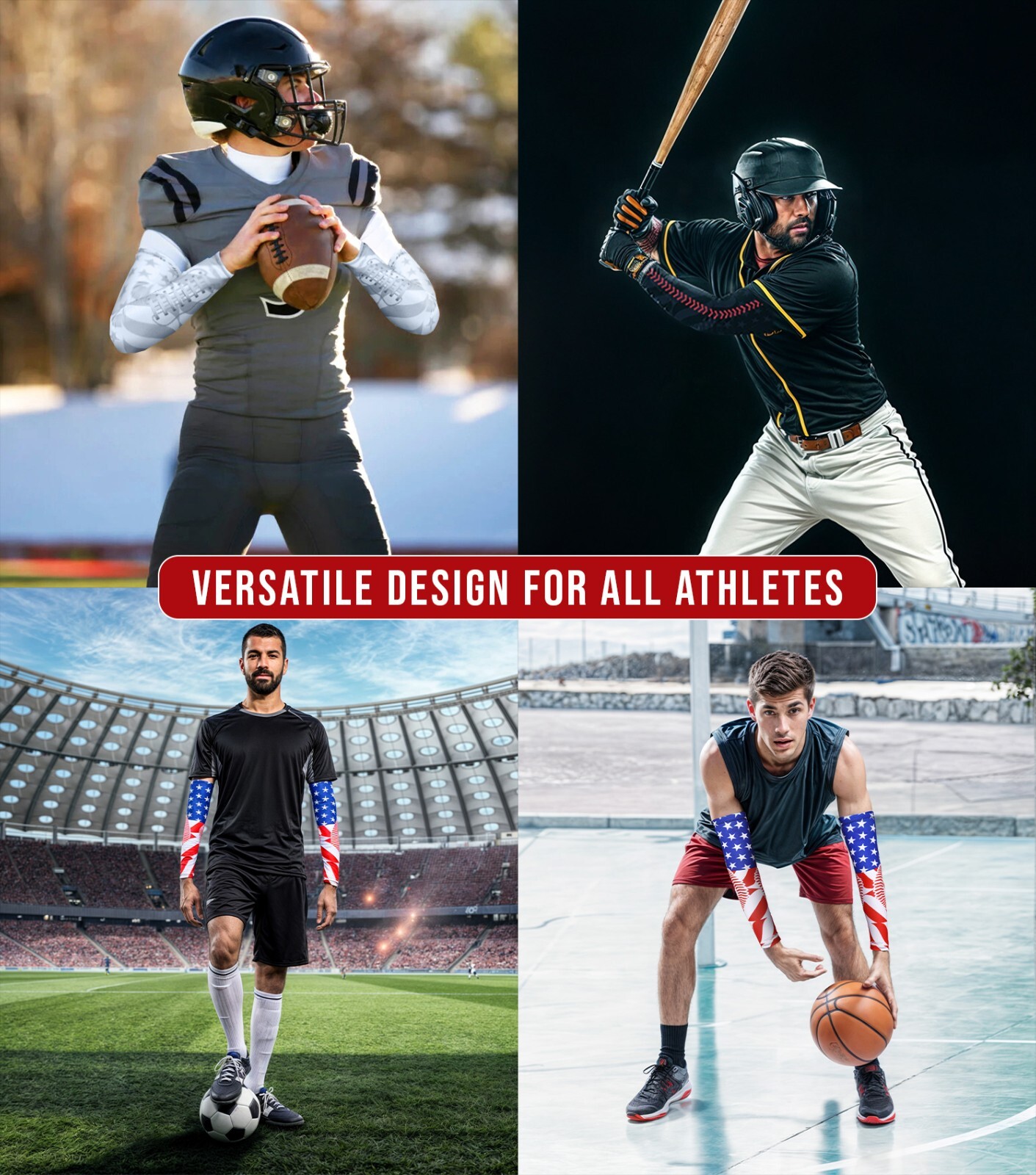 Exxact Sports 1 Pair Compression Arm Sleeves for Men Women, Breathable Baseball