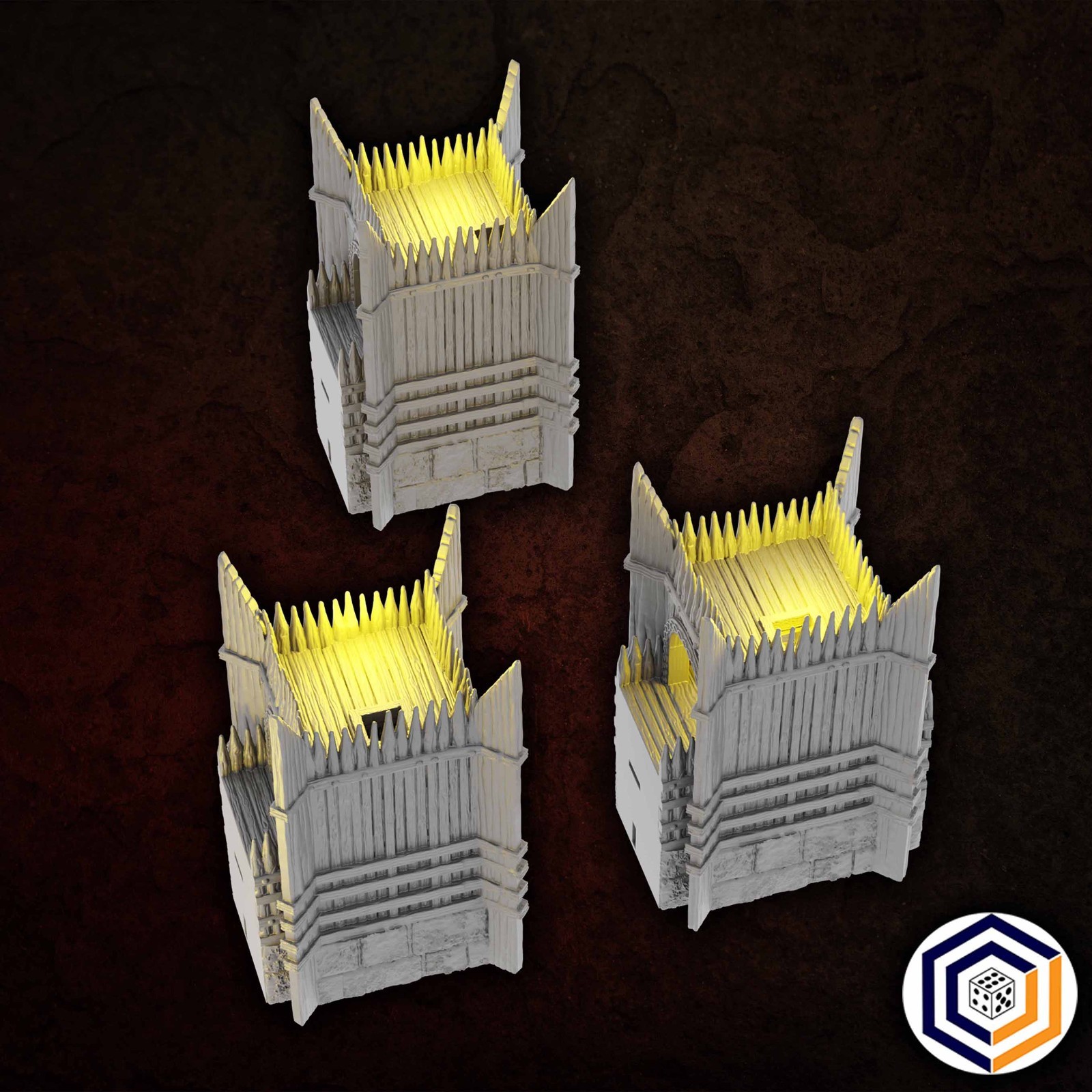 Saxonia-Rohan Fortress Wall Set 28mm tabletop terrain for MESBG