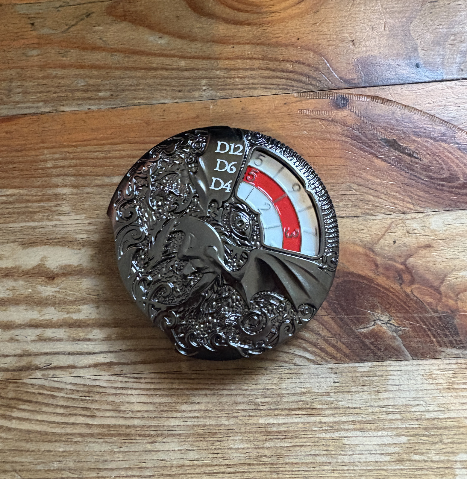 NEW DND Spinner Dice  7-in-1 Spinner Metal D&D Dice Set In Dragon Black