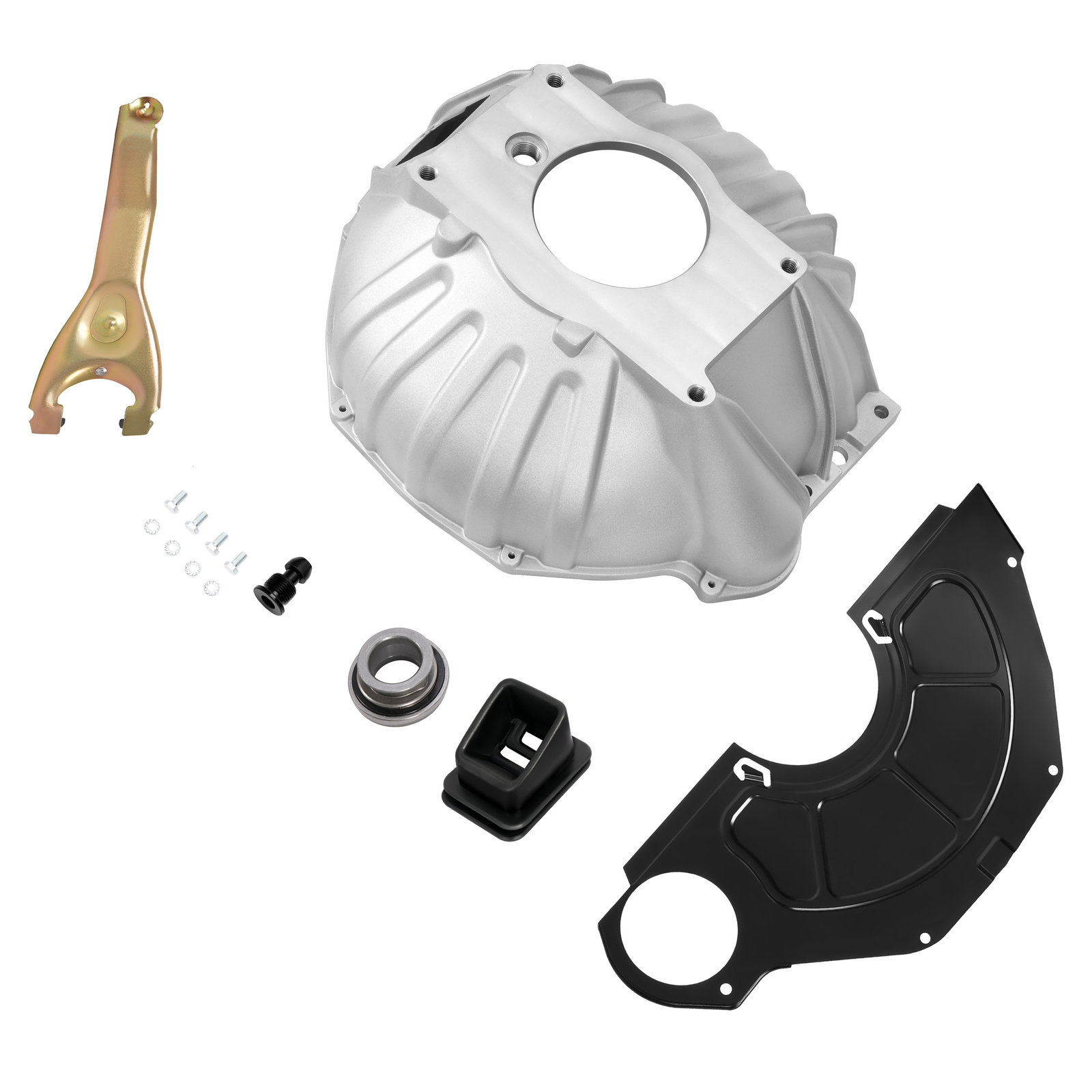 FOR CHEVY BELL HOUSING KIT & 11" CLUTCH FORK & THROWOUT BEARING & COVER #3899621