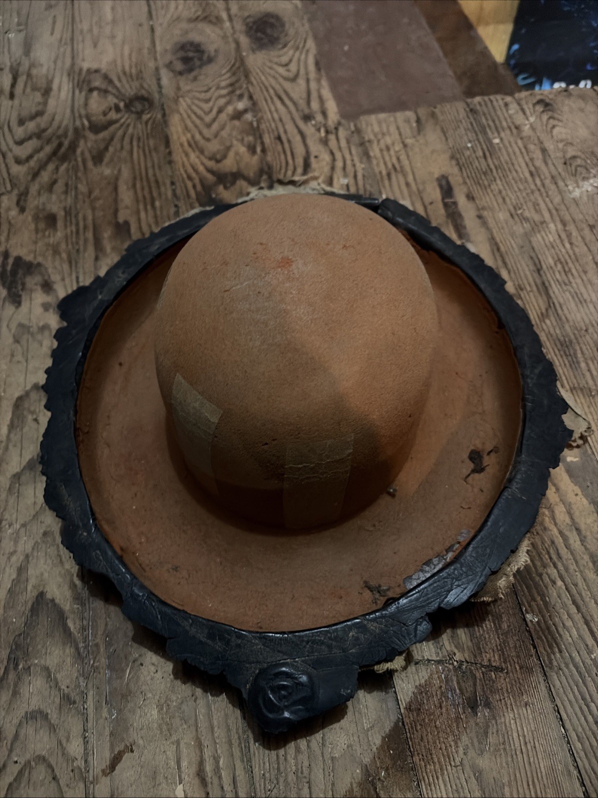 Rare Hard Rubber Top Hat Block Mold Insert Millinery Vintage Form