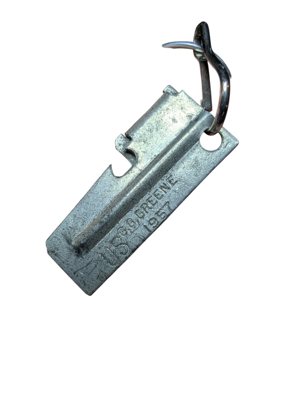 Original U.S. Army GI's P-38 Ration Opener, 1957 d. by G.G. Greene