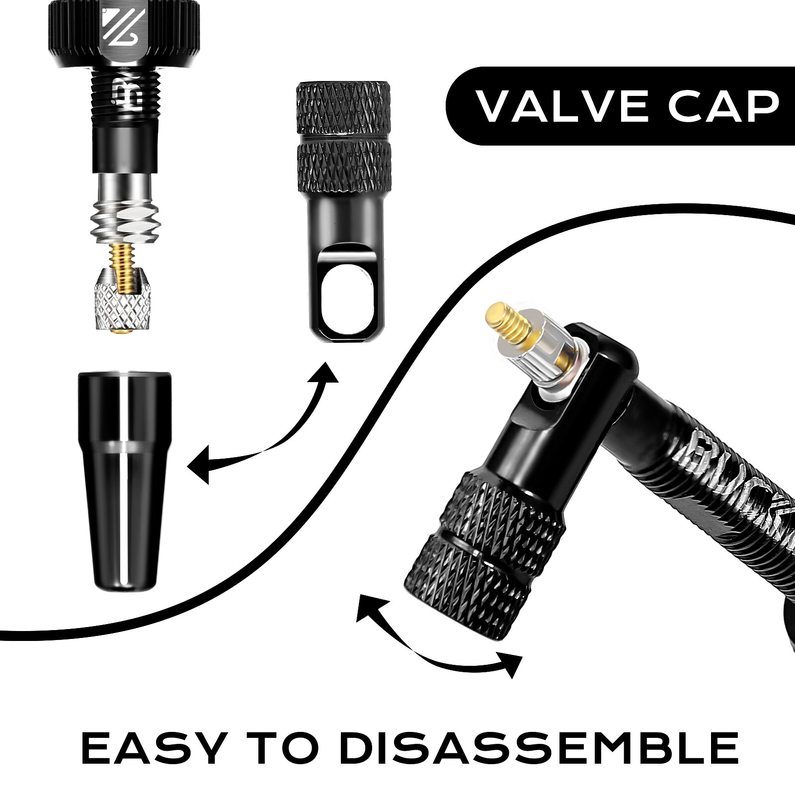 Pair Presta Tubeless Valve Stems 40/44/55/60/65/80/100mm Removable fit MTB Road