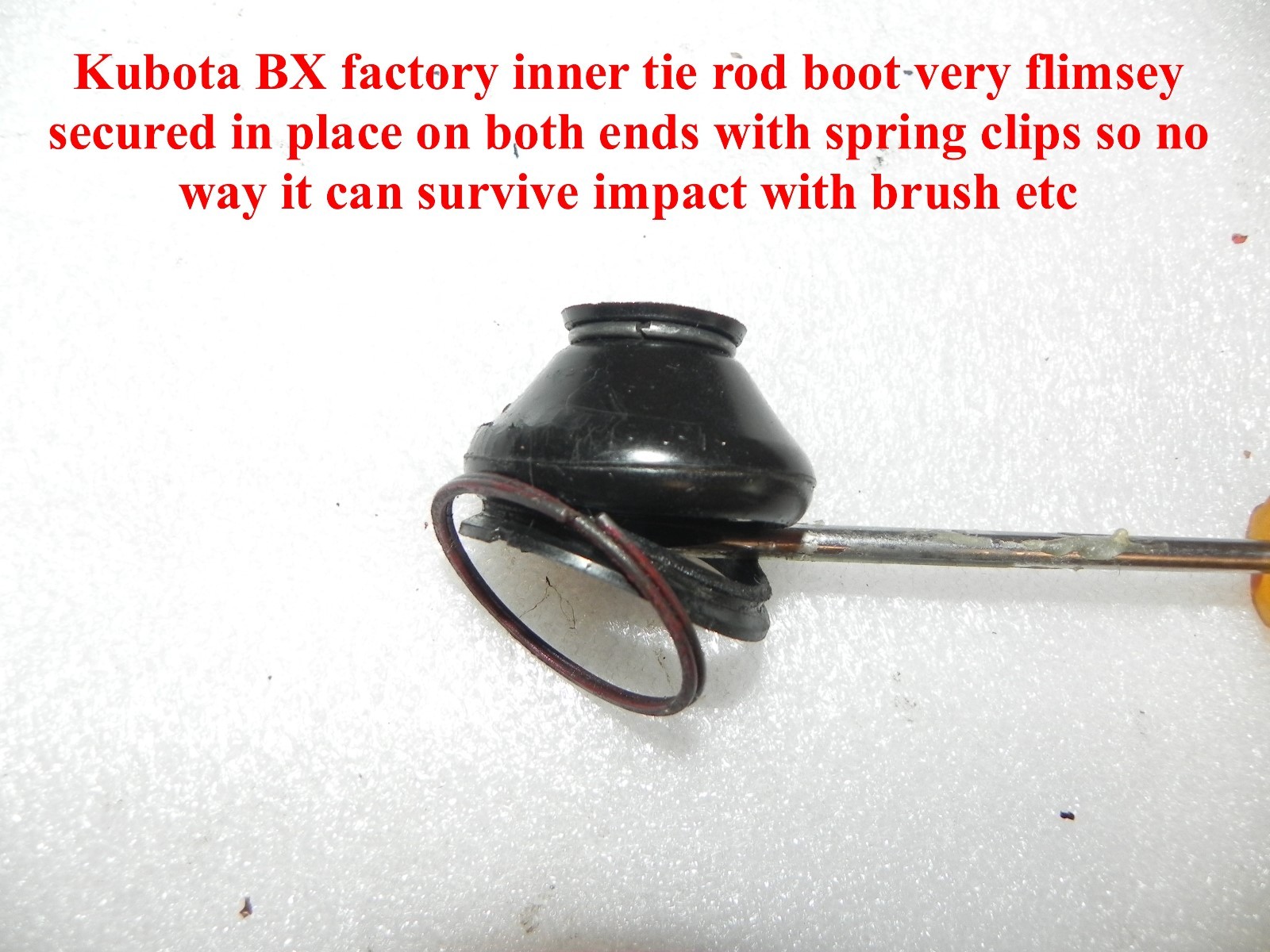 Kubota BX,B,GR Inner Tie Rod Boots (2) USA made not China copy 1 yr warranty