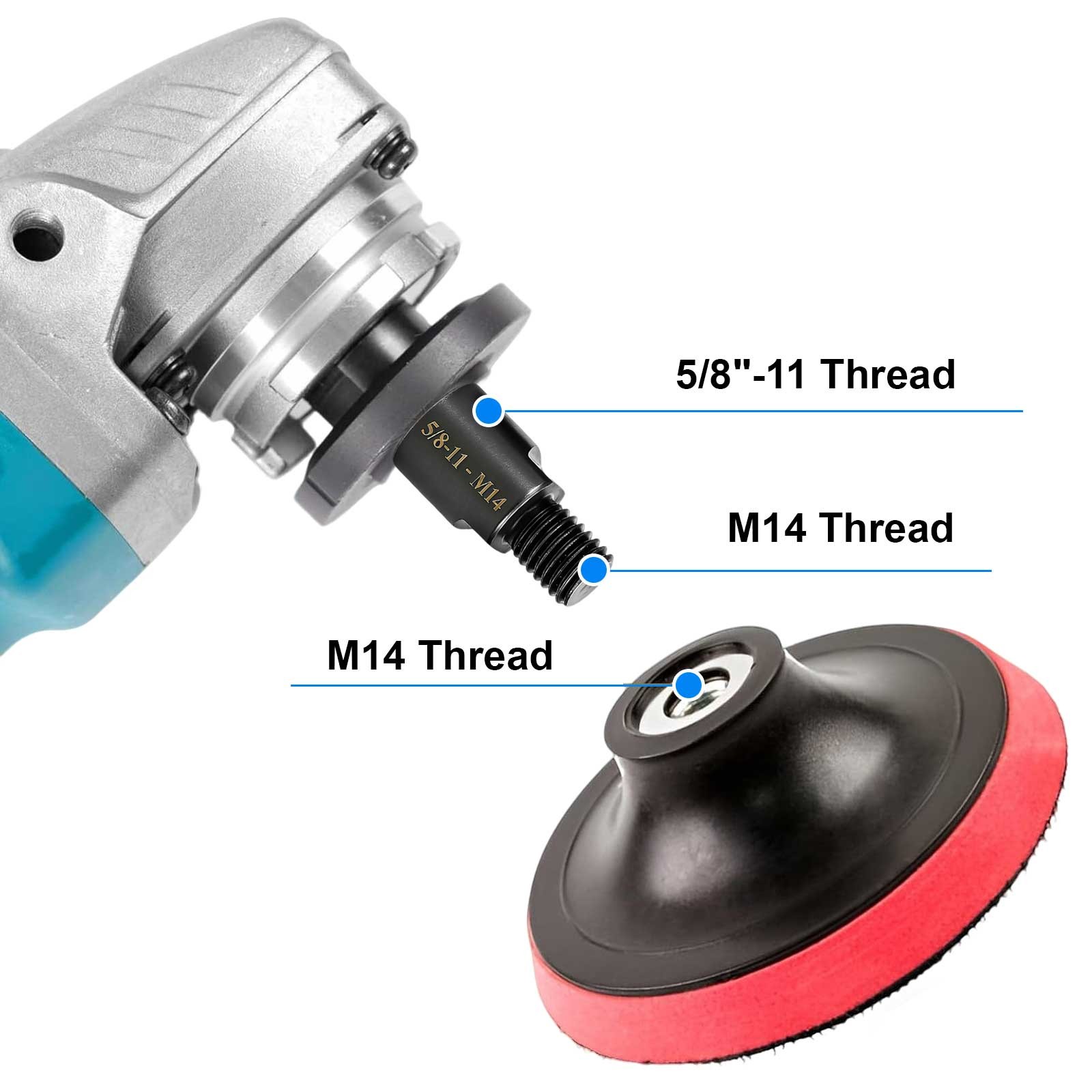 4Pcs Angle Grinder Converter Adapter 5/8inch-11 Female to M10/M14 Male Adapte