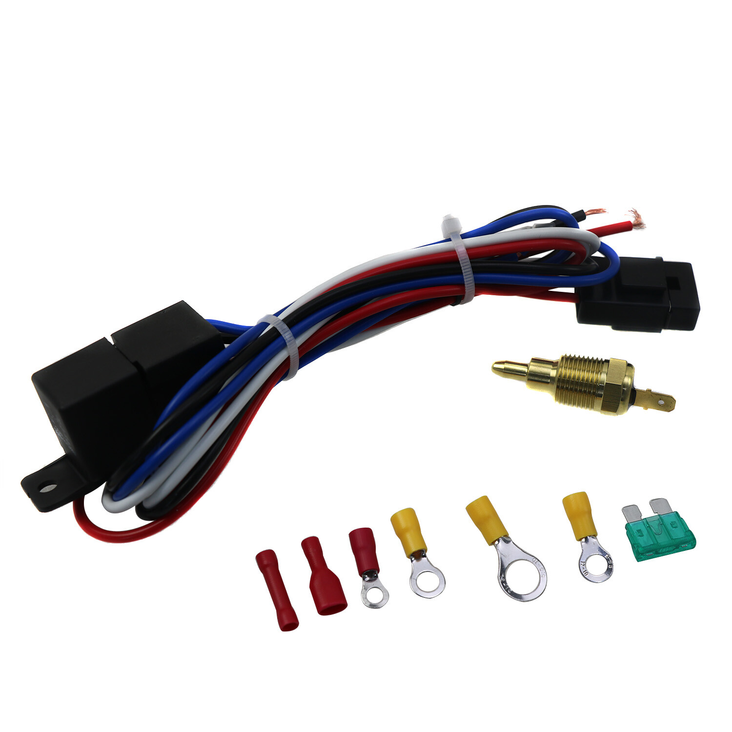 3/8" 175~185 Electric Engine Thermostat Fan Temperature Switch Sensor Relay Kit