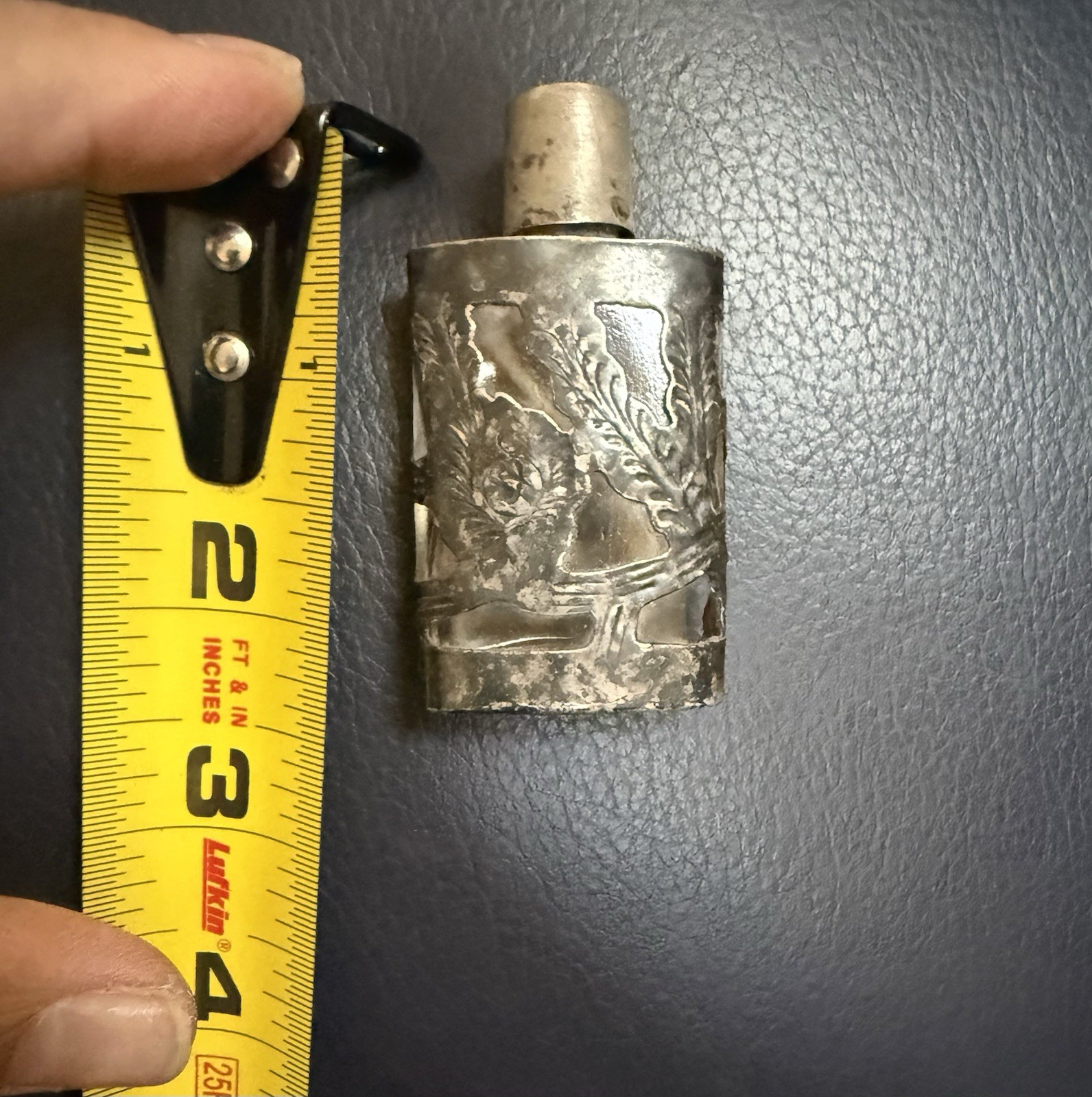 Vintage Taxco Sterling Silver 925 Perfume Bottle 3”