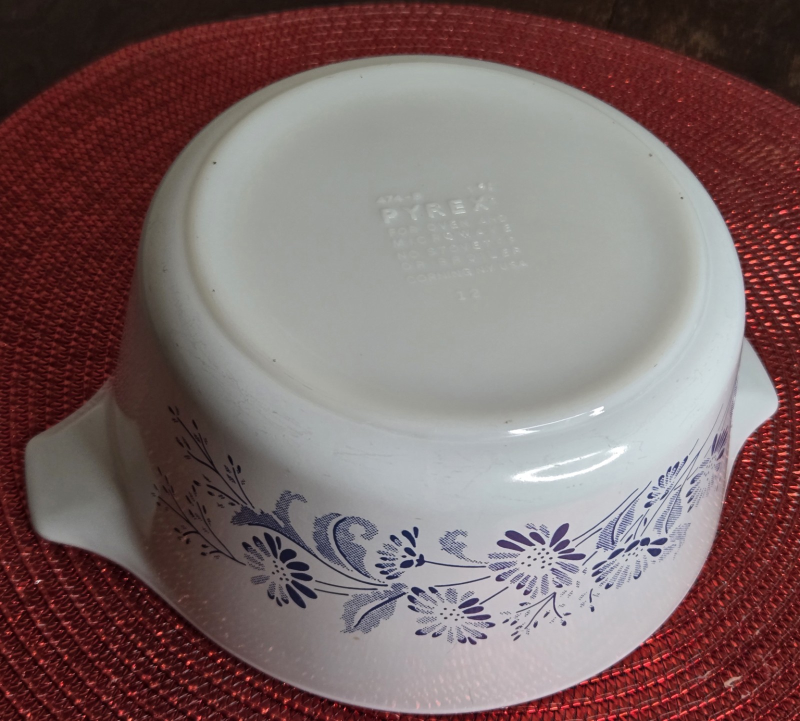 VINTAGE PYREX COLONIAL MIST ROUND 1.5 L CASSEROLE DISH 474-B NO LID